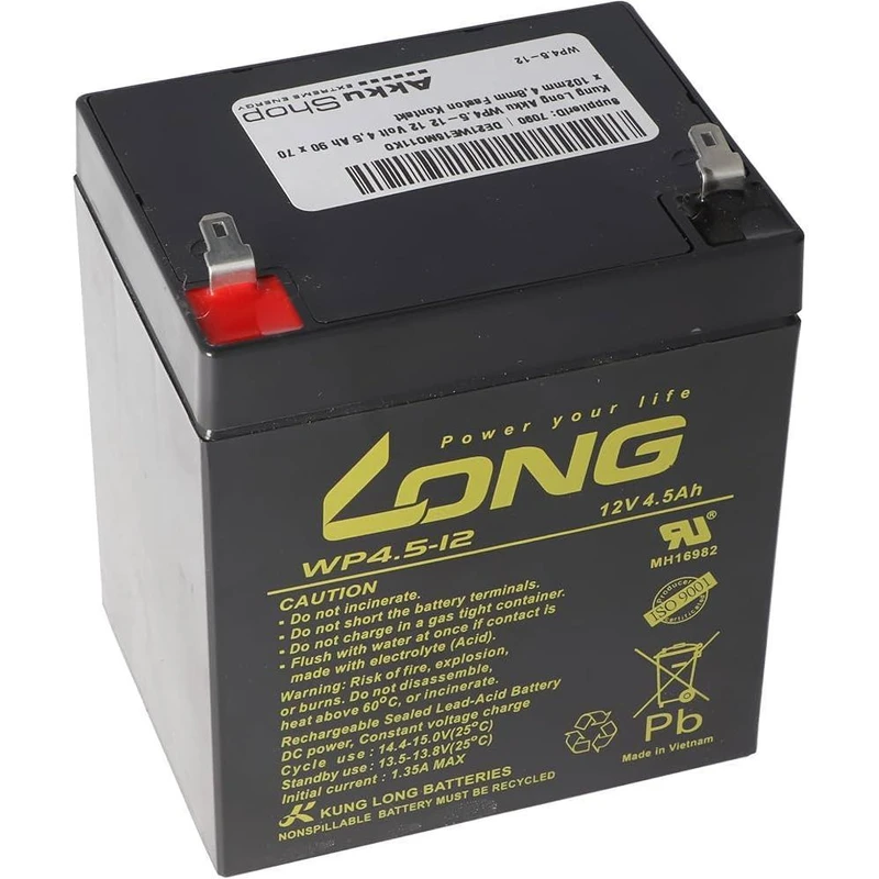 باتری 12 ولت 4.5 آمپر لانگ