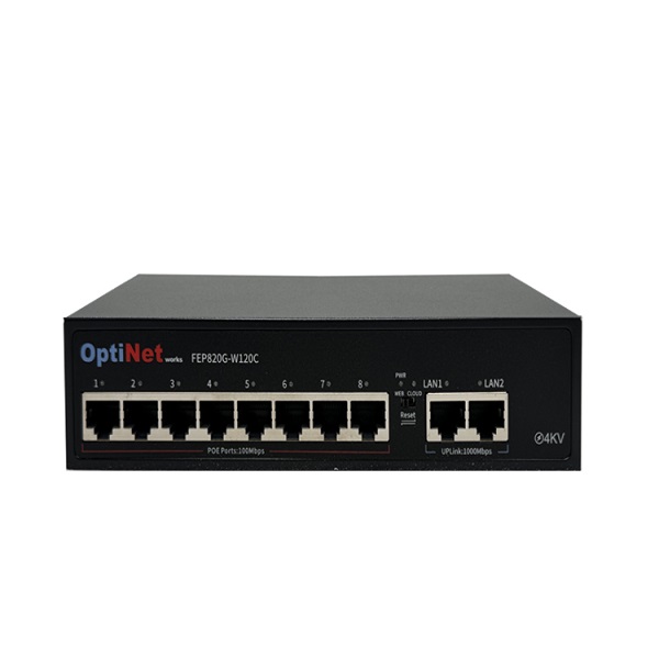 سوئیچ 8 پورت POE اپتینت مدل FEP820G-W120C