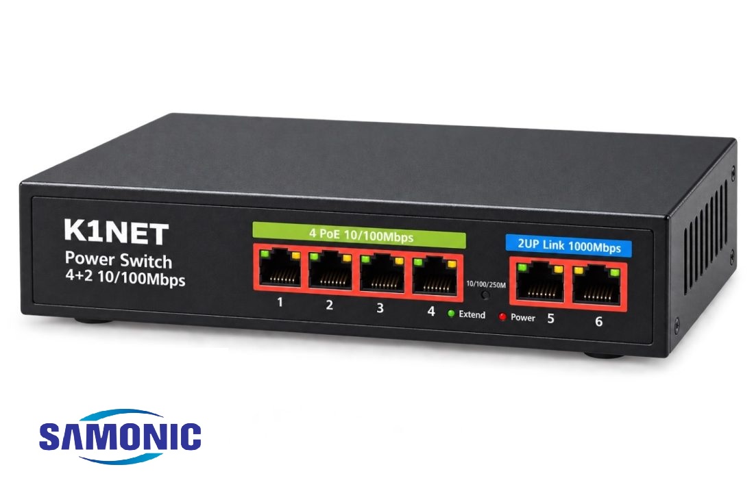 سوئیچ شبکه PoE کی‌ وان نت مدل K1NET P4U2